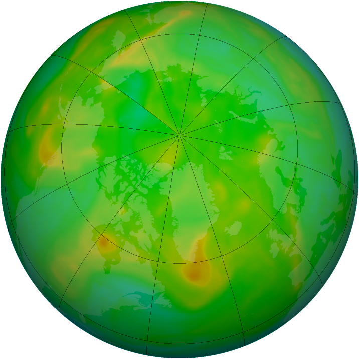 Arctic ozone map for 27 June 2006